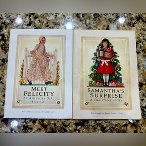 2 American Girl books Samantha's Surprise Christmas Story and Meet Felicity